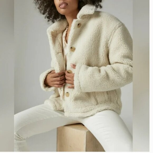 Lucky Brand Women's trucker teddy jacket Size Medium - Picture 3 of 12